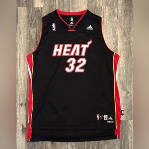 NBA Miami Heat Black #32 O’Neal Adidas Adult XL+2 Stitched Basketball Jersey